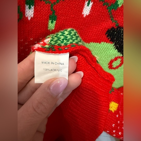 Simplee Women’s Ugly Christmas Red Sweater T Rex Dinosaur  With Hat Size S - Picture 5 of 5